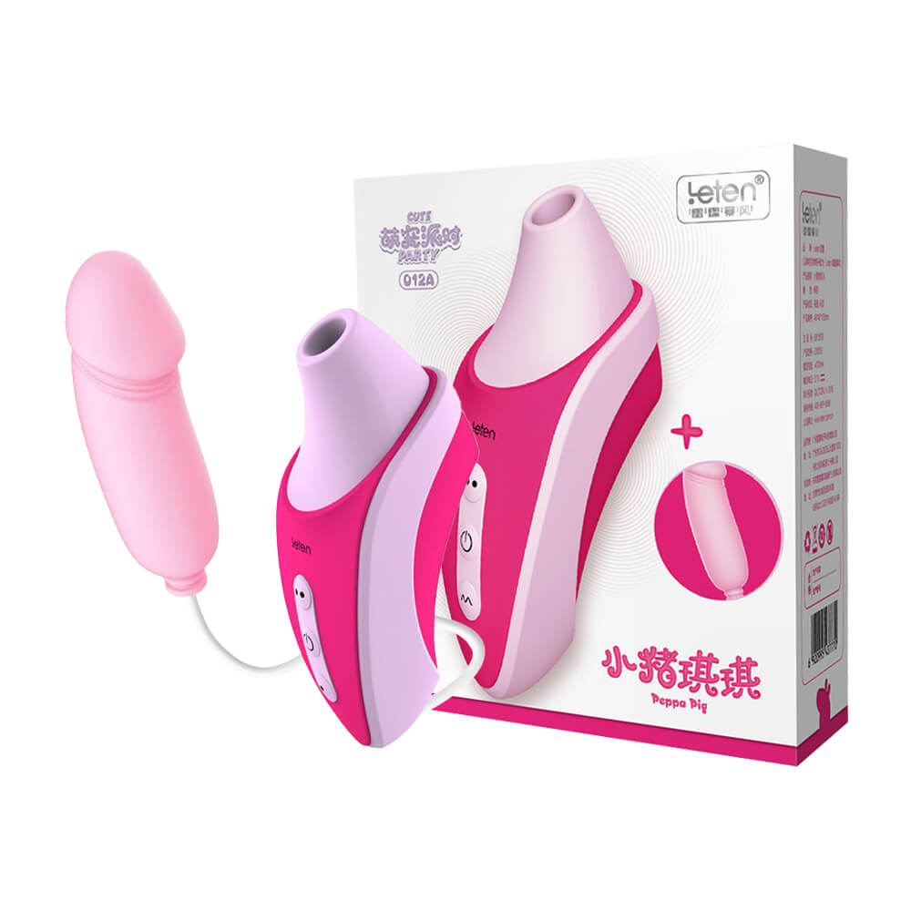 Máy bú mút đa chức năng Leten Peppa Pig 012A kèm trứng rung hình dương vật