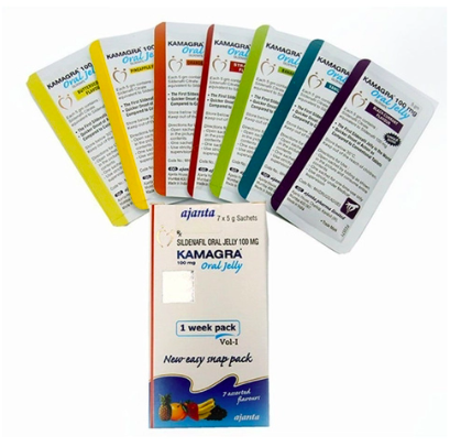 Siro Cường Dương Kamagra Oral Jelly Hương Trái Cây Một Hộp 7 Gói 100g