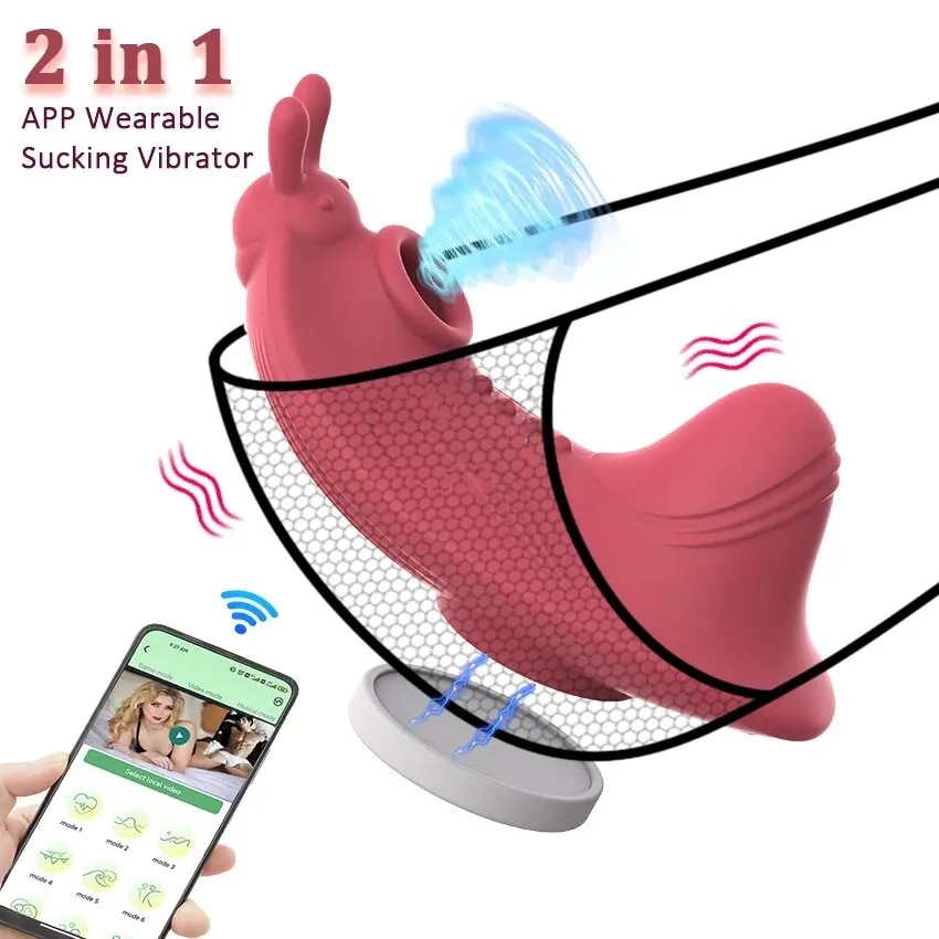  Shop bán Máy massage gắn quần lót Love Spouse 2 đầu rung thổi điều khiển qua app nhập khẩu