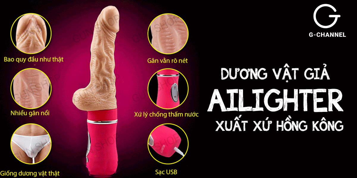 Đại lý Dương vật giả cao cấp Ailighter rung thụt toả nhiệt giống thật cầm tay giá tốt Đại lý Dương vật giả cao cấp Ailighter rung thụt toả nhiệt giống thật cầm tay giá tốt