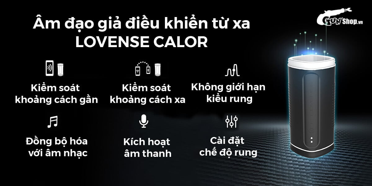 Cung cấp Âm đạo giả đa năng Lovense Calor điều khiển qia app ứng dụng điện thoại loại tốt