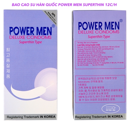  Cửa hàng bán Bao cao su Power Men Duluxe Superthin siêu mỏng powermen chính hãng Hàn Quốc nhập khẩu