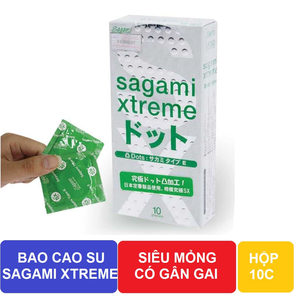  Kho sỉ Bao cao su Sagami Xtreme Dots Type gân gai - Hộp 10 cái giá rẻ