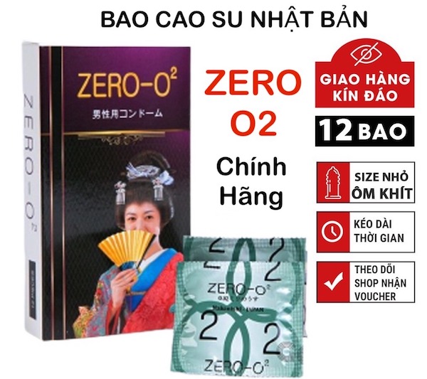  Kho sỉ Bao cao su Zero O2 siêu mỏng chính hãng Nhật Bản - Hộp 12 cái giá sỉ