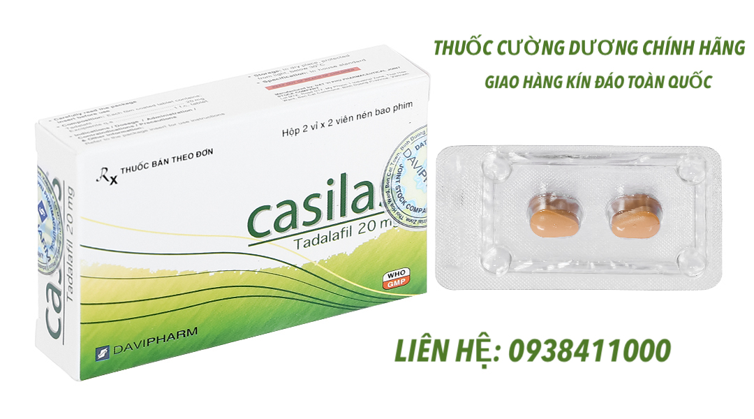  Sỉ Viên uống Casilas 20mg thuốc trị xuất tinh sớm kéo dài thời gian quan hệ hàng xách tay