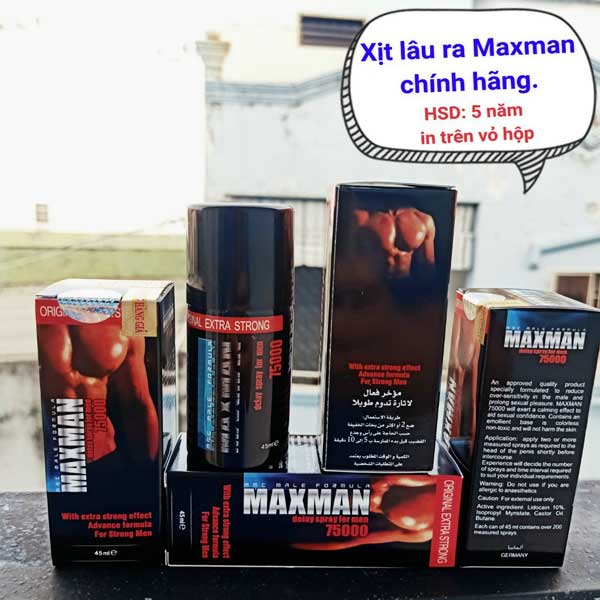  Bảng giá Chai Xịt Kéo Dài Thời Gian Maxman Delay Spray For Men 75000 cao cấp