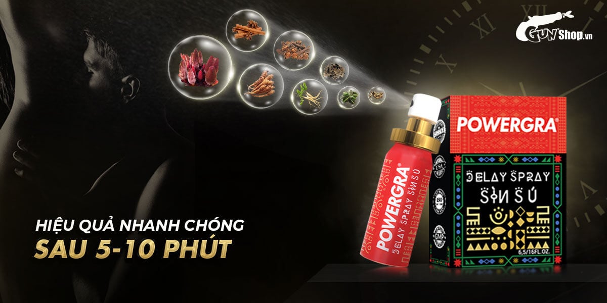  Đại lý Chai xịt Powergra Delay Spray Sìn Sú kéo dài thời gian - Chai 12ml giá tốt