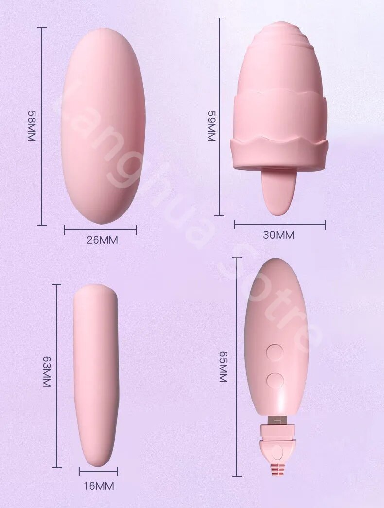  Cửa hàng bán Trứng rung tình yêu Jiuuy 2 đầu kèm lưỡi liếm 3 in 1 nhập khẩu