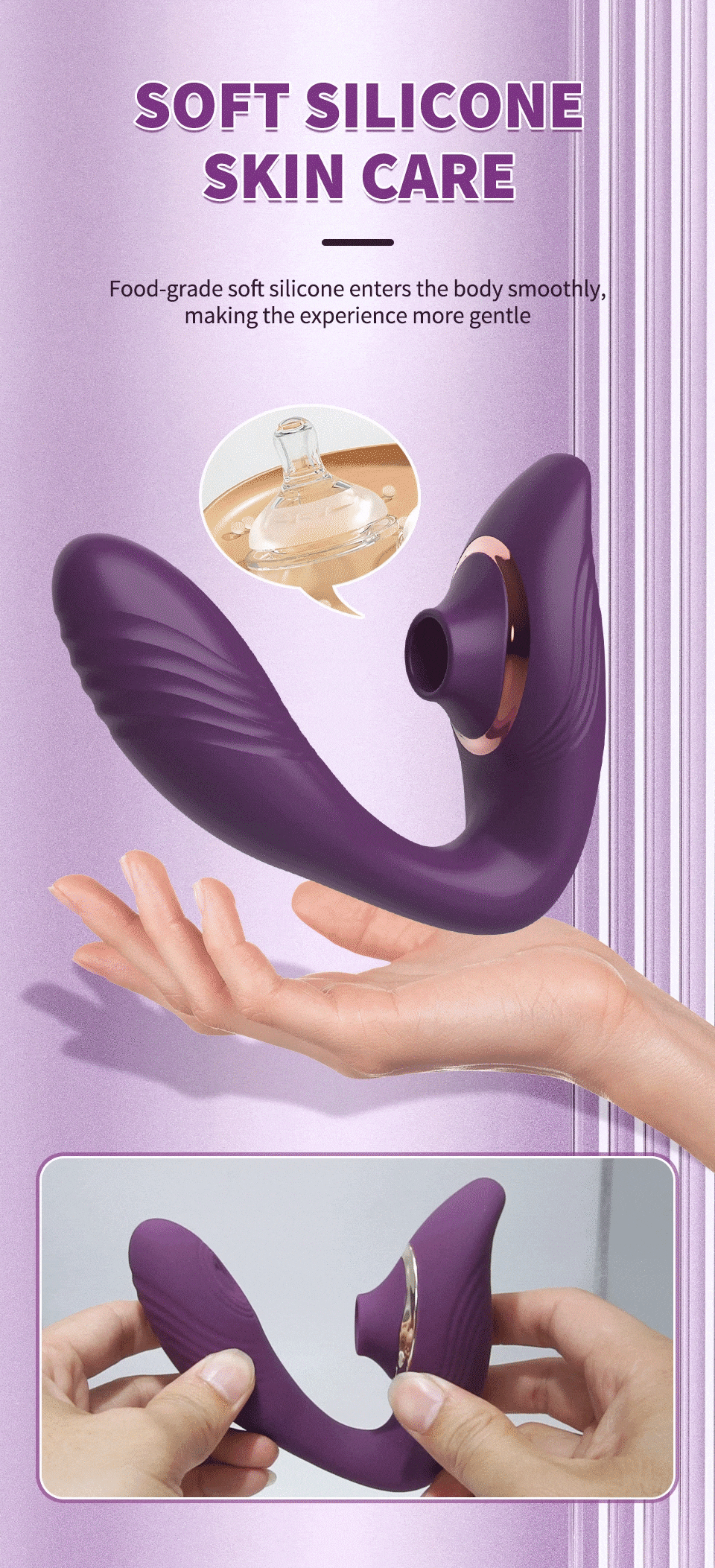  Cửa hàng bán Máy massage 2 đầu Becky rung bú hút kích thích âm đạo và điểm G cao cấp