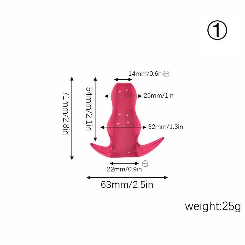  Bỏ sỉ Phích cắm hậu môn silicon trong suốt siêu mềm rỗng ruột chính hãng