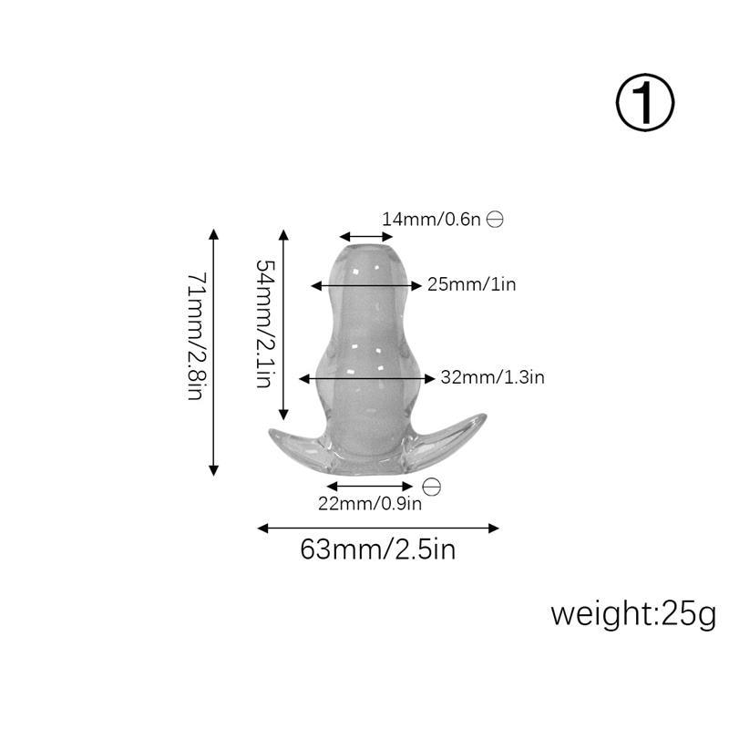  Bỏ sỉ Phích cắm hậu môn silicon trong suốt siêu mềm rỗng ruột chính hãng