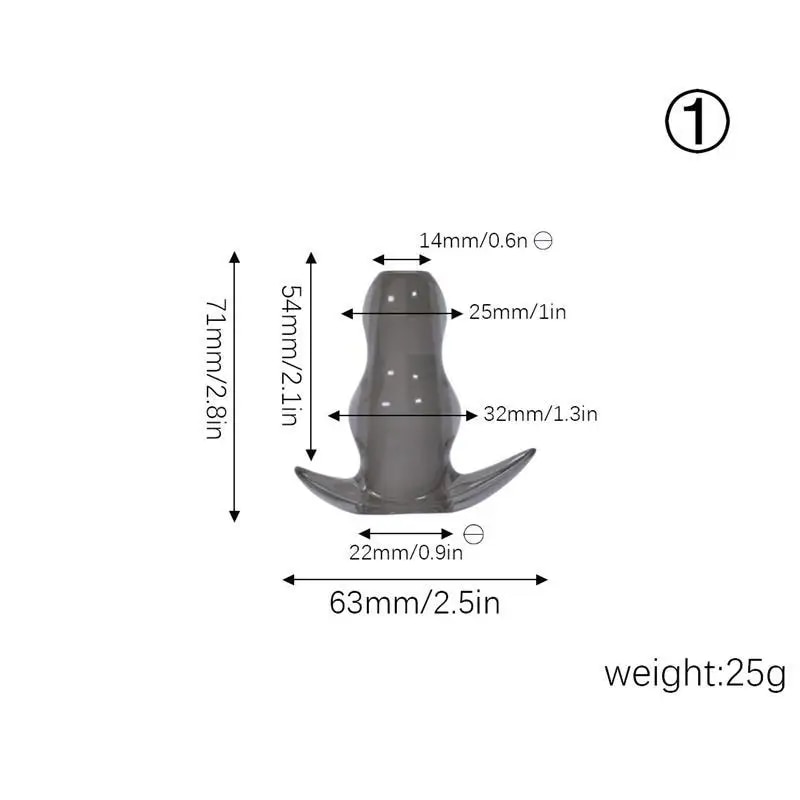  Bỏ sỉ Phích cắm hậu môn silicon trong suốt siêu mềm rỗng ruột chính hãng