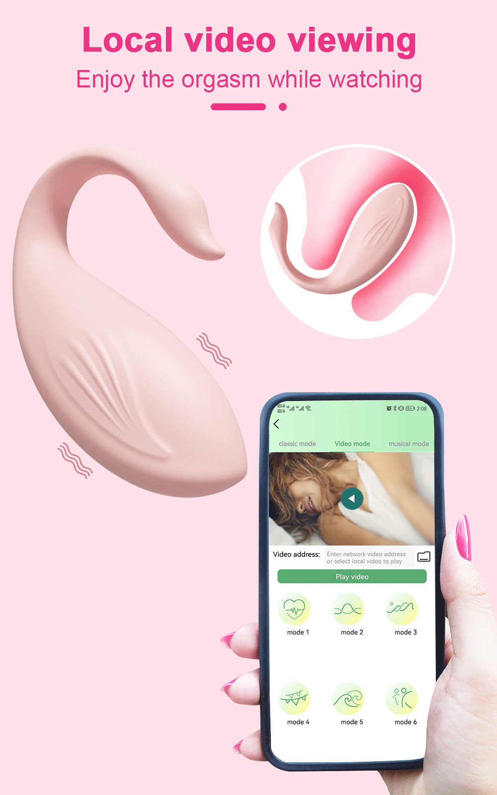  Giá sỉ Trứng rung bluetooth Love Spouse điều khiển qua app điện thoại hình thiên nga loại tốt