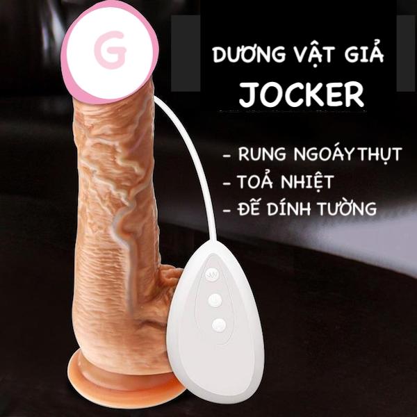  Bỏ sỉ Dương vật giả đa năng Jocker rung ngoáy thụt có đế dính tường toả nhiệt giá rẻ