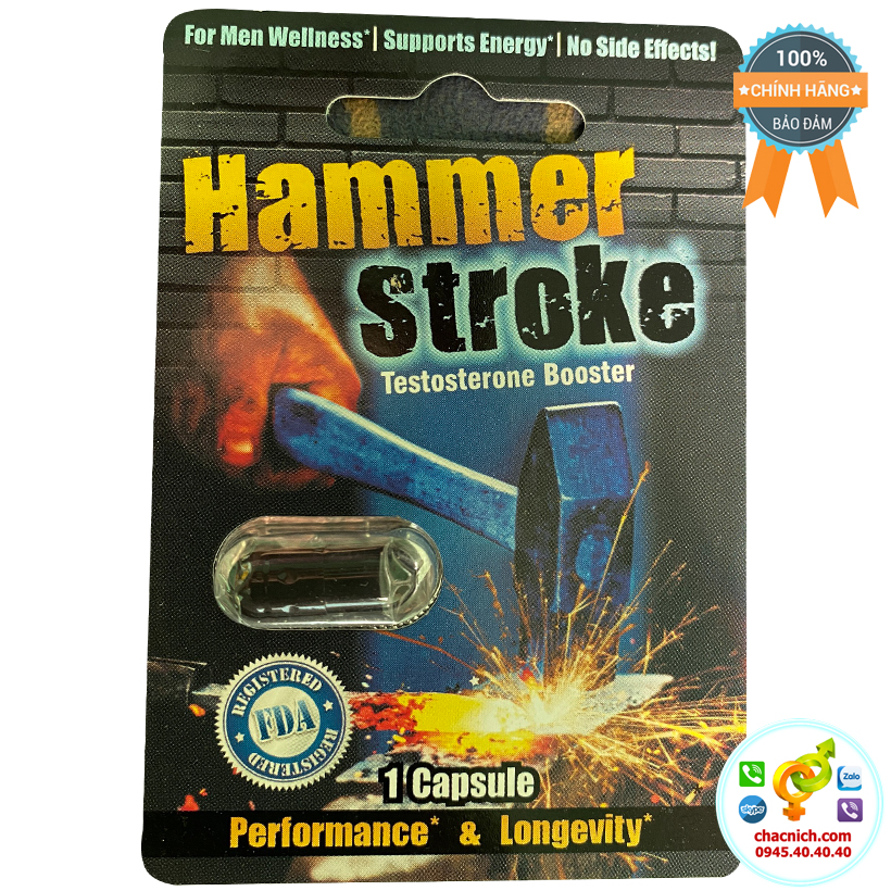  Nhập sỉ Viên uống thảo dược hỗ trợ cải thiện sinh lý nam giới Hammer Stroke - Vỉ 1 viên có tốt không?