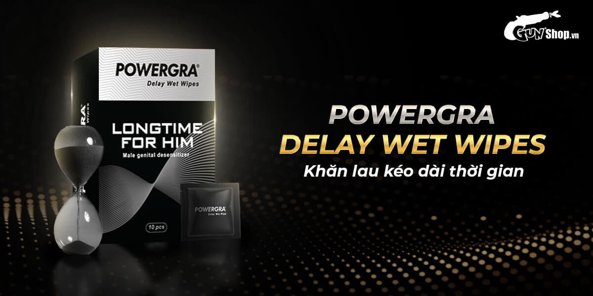  Review Khăn lau chống xuất tinh sớm Powergra Delay Wet Wipes kéo dài thời gian - Hộp 10 cái nhập khẩu