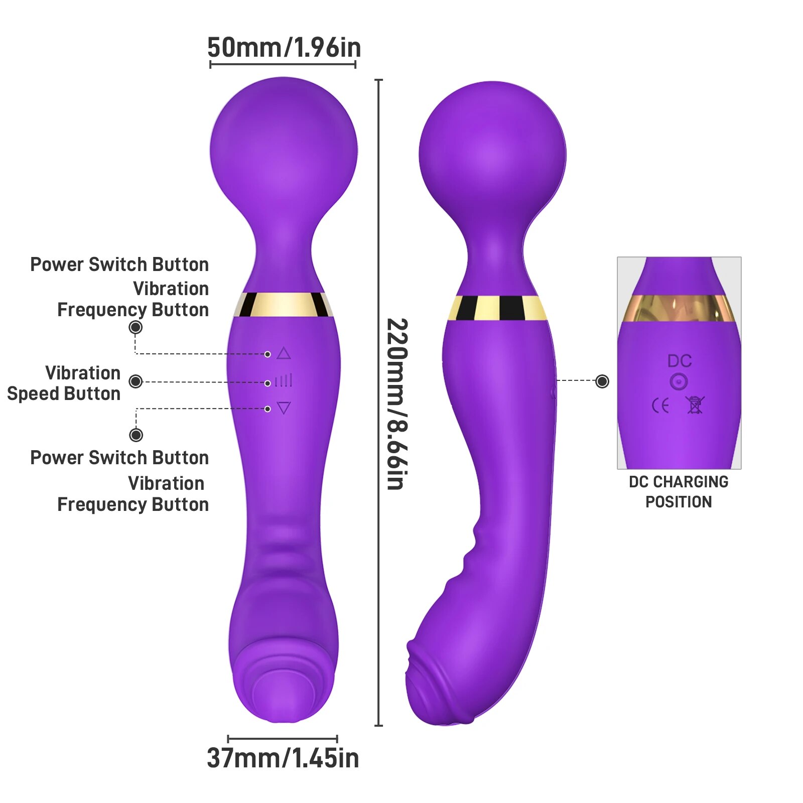  Thông tin Chày rung tình yêu 2 đầu xoay 360 độ massage kích thích điểm G loại tốt