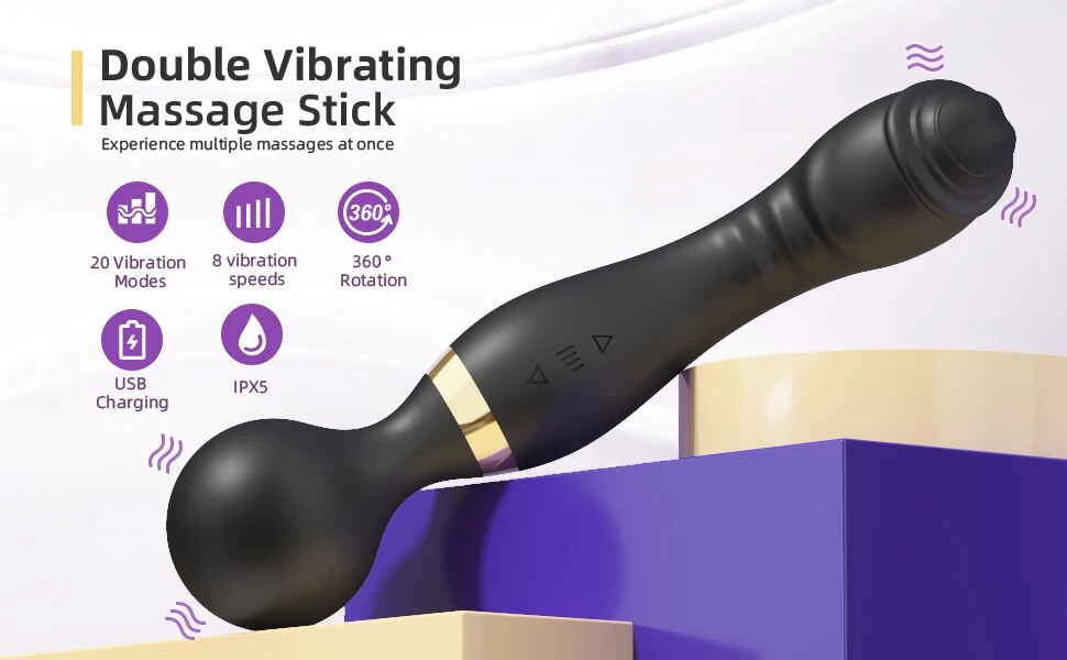  Thông tin Chày rung tình yêu 2 đầu xoay 360 độ massage kích thích điểm G loại tốt
