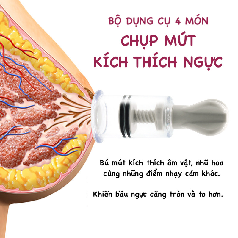  So sánh Bộ dụng cụ chụp mút vú kích thích massage ngực siêu sướng hút chân không giá sỉ