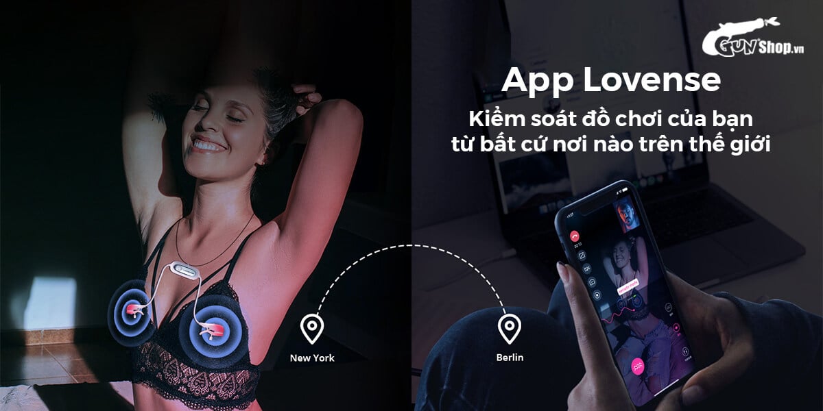  Nơi bán Máy massage kẹp vú Lovense Gemini điều khiển qua app kích thích điểm G cao cấp