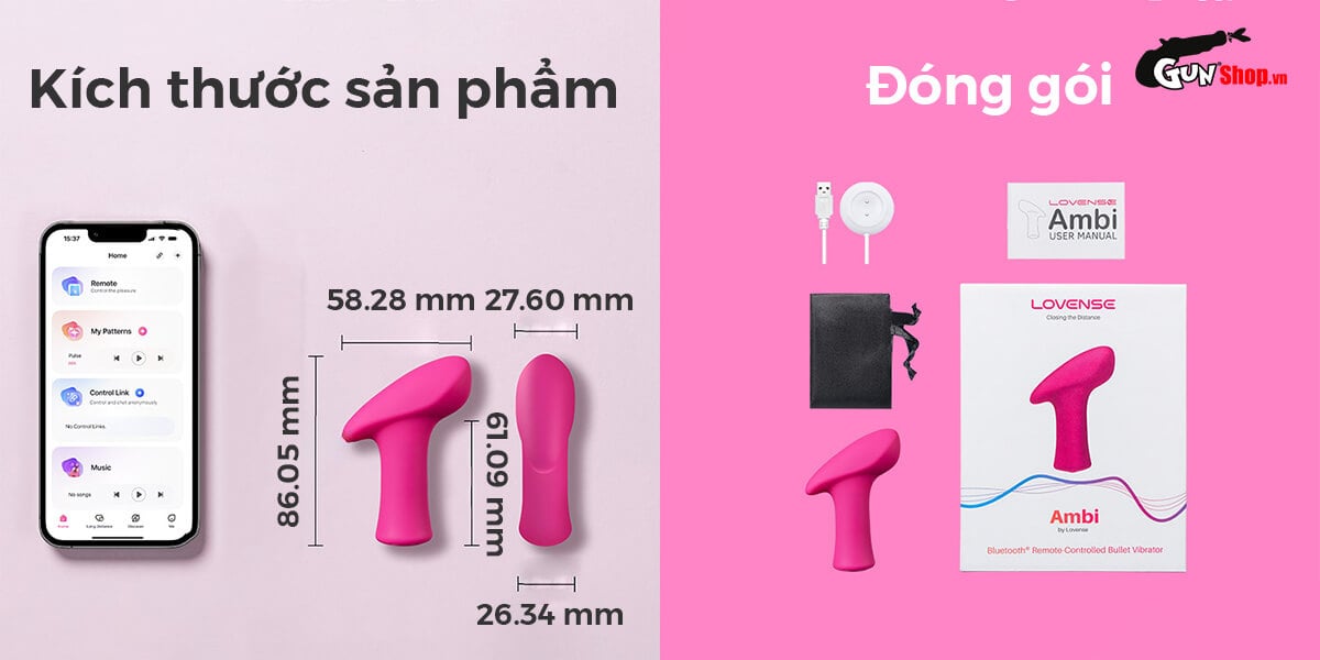  Shop bán Máy massage điểm G Lovense Ambi điều khiển qua app điện thoại giá rẻ