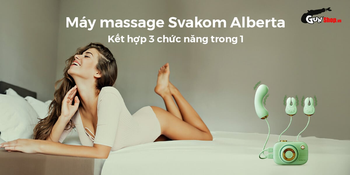  Đánh giá Máy bú hút Svakom Alberta hình máy ảnh kèm 3 đầu phụ kích thích cao cấp