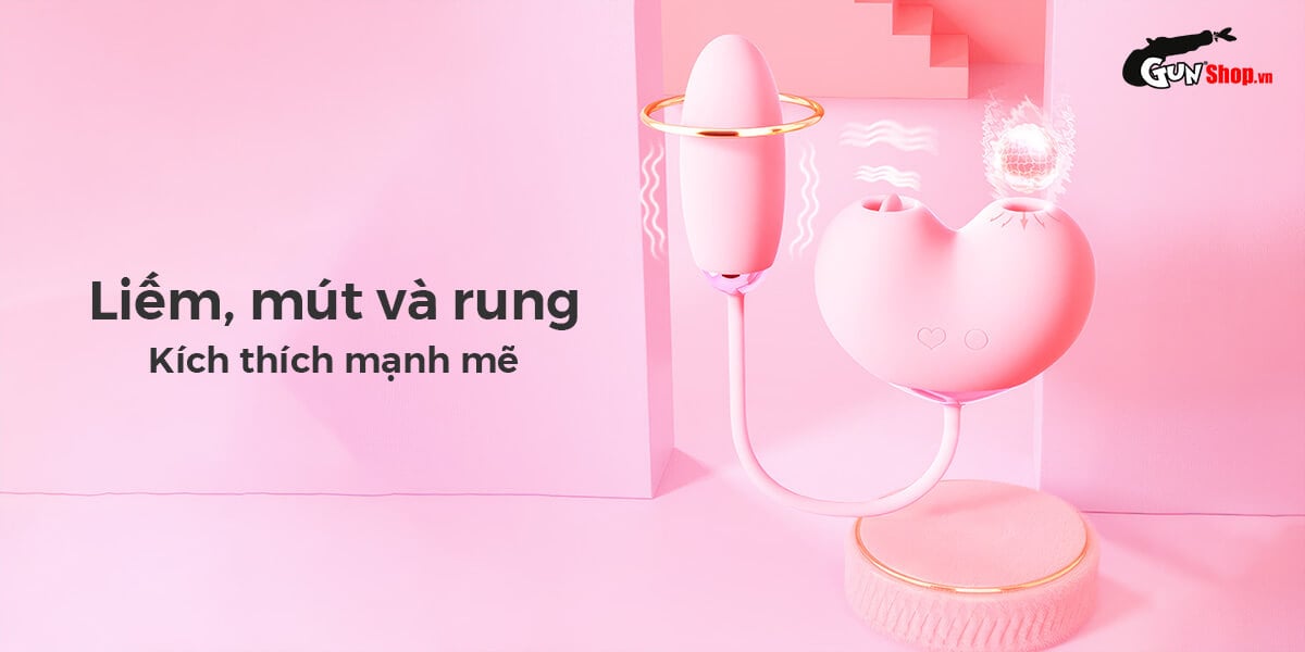  Nơi bán Máy bú mút 2 đầu Svakom Peach Dolphin kèm trứng rung massage kích thích tốt nhất