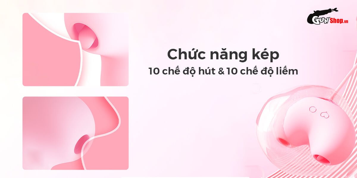  Nơi bán Máy bú mút 2 đầu Svakom Peach Dolphin kèm trứng rung massage kích thích tốt nhất