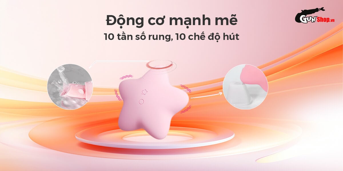  Sỉ Máy rung bút hút Svakom Peach Star hình ngôi sao massage kích thích cao cấp