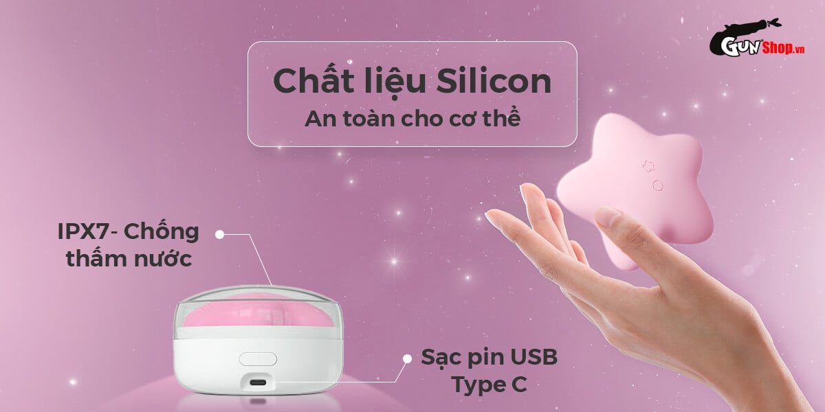  Sỉ Máy rung bút hút Svakom Peach Star hình ngôi sao massage kích thích cao cấp