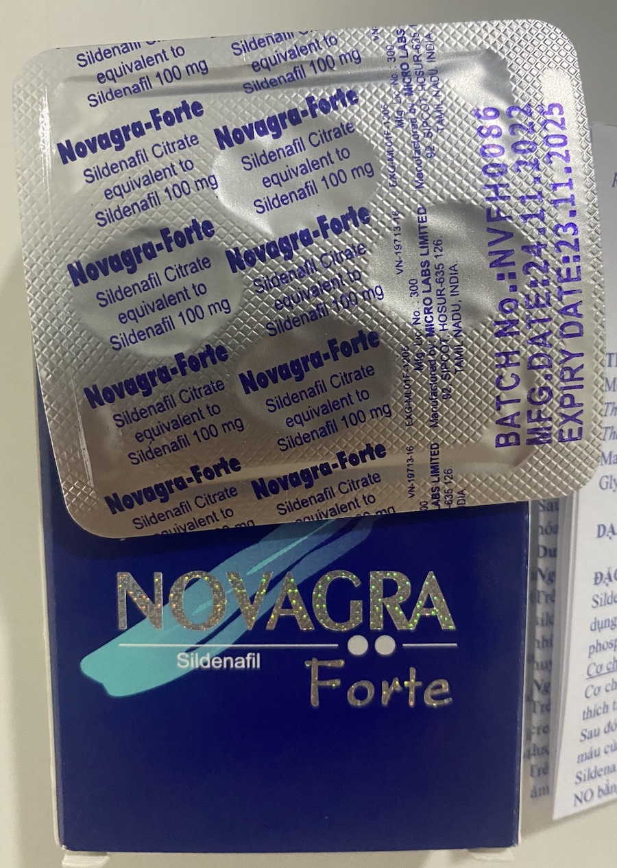  Đánh giá Thuốc Novagra Forte 100mg cương dương Ấn Độ chống xuất tinh sớm tăng sinh lý hàng xách tay