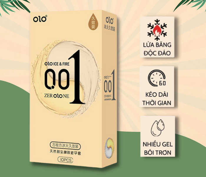  Review Bao cao su Olo Ice & Fire lửa băng 0.01 siêu mỏng nóng lạnh giá tốt