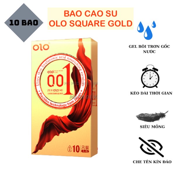  Nơi bán Bao cao su Olo 0.01 vàng Square Gold gân gai chính hãng kéo dài thời gian tốt nhất