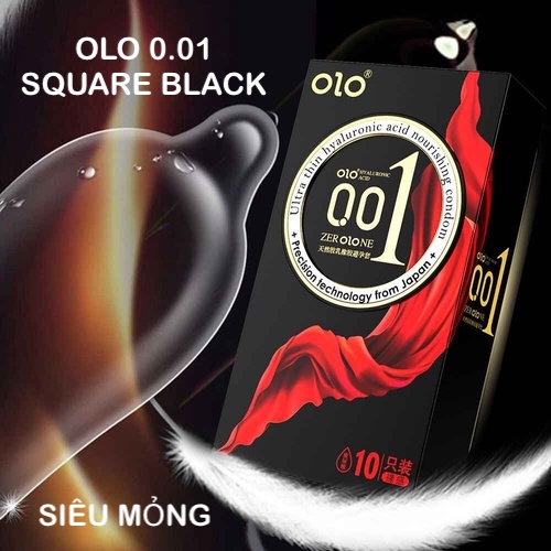  Đánh giá Bao cao su Olo thin 0.01 đen Square Black siêu mỏng ôm sát hộp 10c có tốt không?