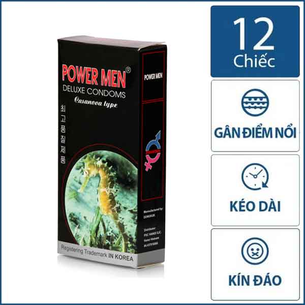  Thông tin Bao cao su Powermen Cá Ngựa Đen 12s cao cấp