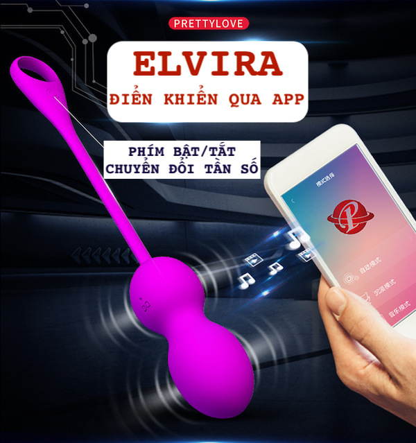  Nhập sỉ Trứng rung cao cấp PrettyLove Elvira điều khiển qua app điện thoại bluetooth nhập khẩu