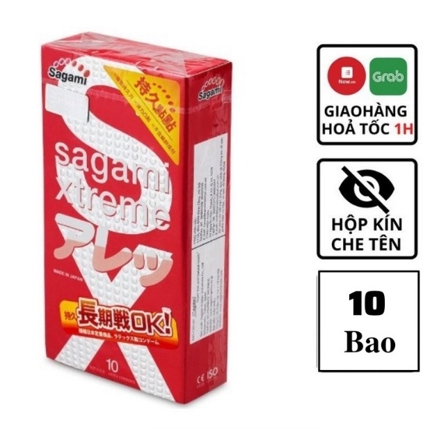 Cung cấp Bao Cao Su Sagami Xtreme Feel Long gân gai - Hộp 10 cái hàng mới về