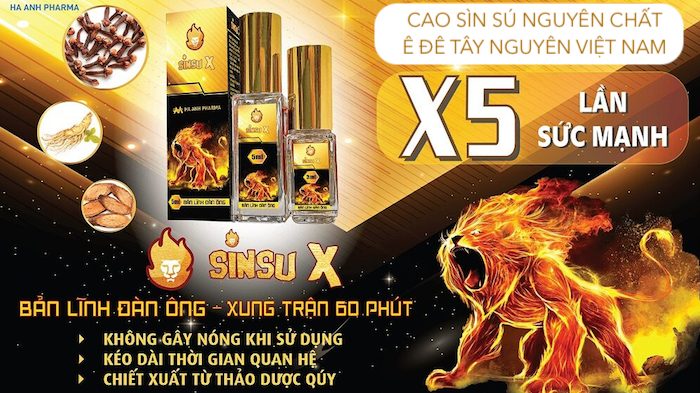  Bỏ sỉ Sinsu X cao sìn sú thảo dược Ê Đê dạng chai xịt chuẩn nước nguyên chất giá tốt