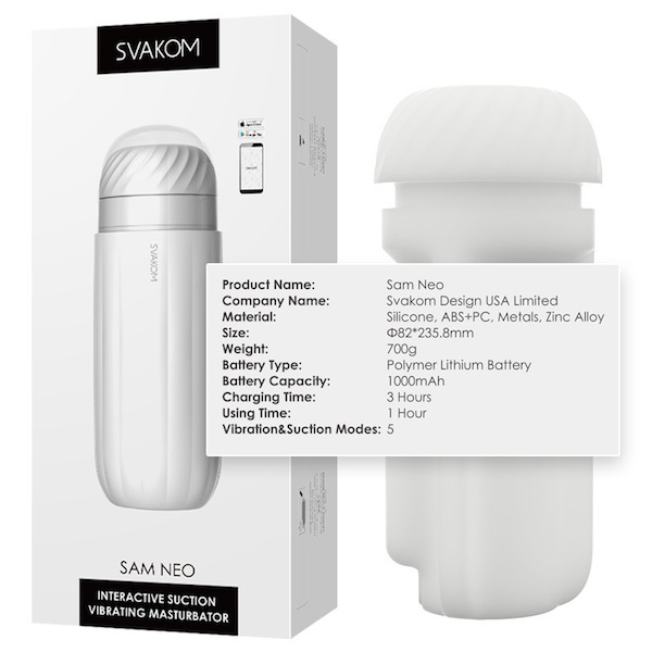  Kho sỉ Âm đạo giả tự động điều khiển qua app điện thoại tương tác webcam - Svakom Sam Neo cao cấp