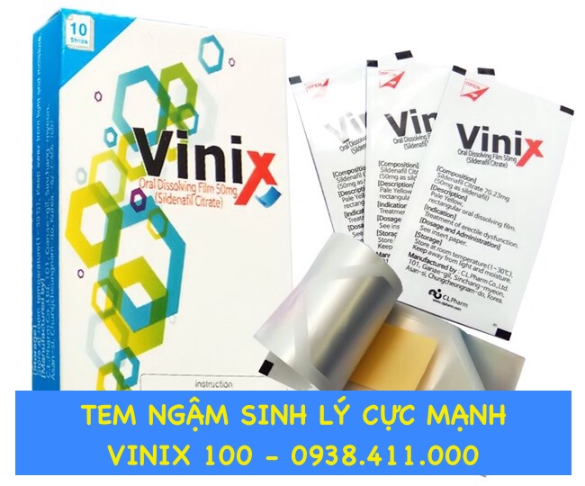  Bảng giá Tem ngậm Vinix 100mg tăng cường sinh lý của Hàn Quốc kéo dài thời gian giá tốt