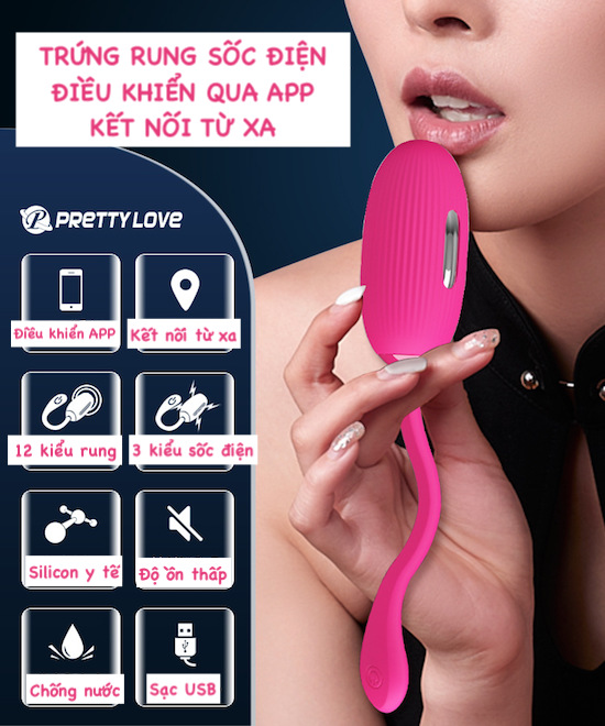  Bảng giá Trứng rung sốc điện Pretty Love Doreen điều khiển thông minh qua app kết nối bluetooth hàng xách tay