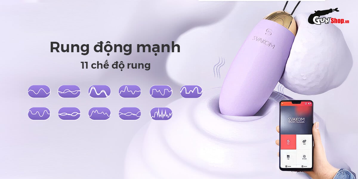  Thông tin Trứng rung không dây Svakom Elva App-Controlled điều khiển qua app bluetooth nhập khẩu