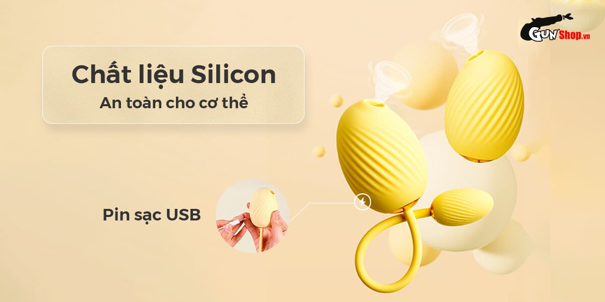 Cung cấp Trứng rung 2 đầu Svakom Zemalia Gigi rung bú hút kích thích điểm G tốt nhất