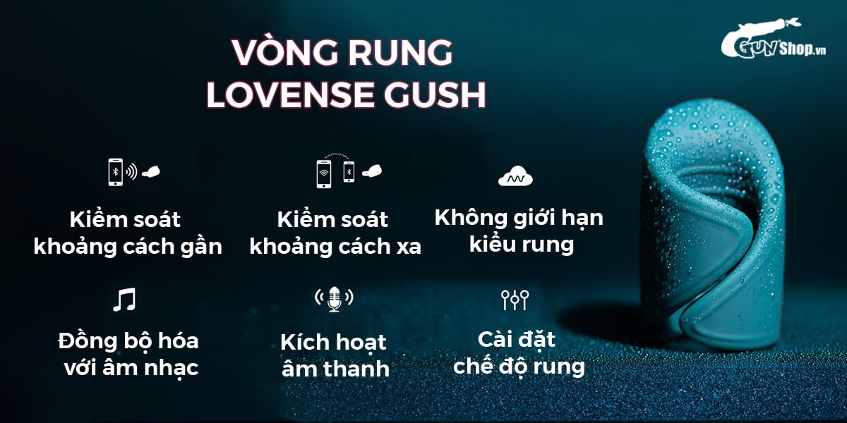  Giá sỉ Vòng đeo dương vật Lovense Gush điều khiển qua app tăng khoái cảm tốt nhất